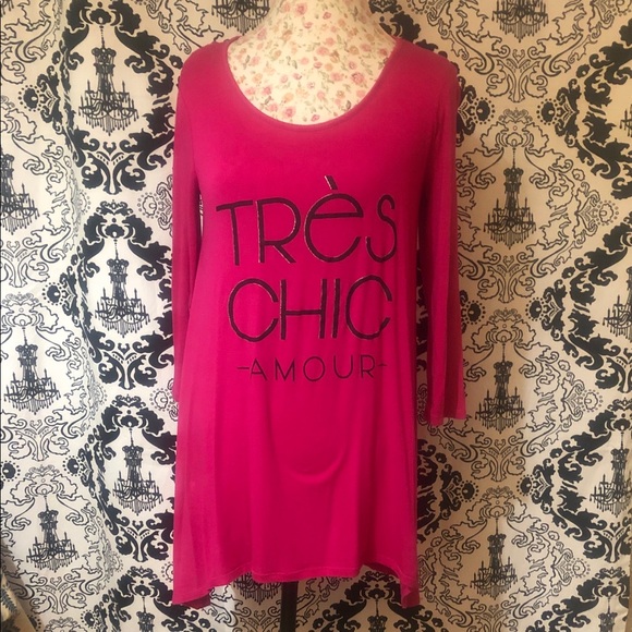 Tres Chic Amour Pink Dress / Tunic - Picture 2 of 8